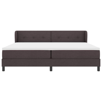 Boxmadras Med Topmadras Med Madras Mørkebrun 200 X 200 Cm Stof - Billede 8