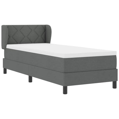 Boxmadras Med Topmadras Med Madras Mørkegrå 80 X 200 Cm Stof - Billede 7