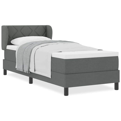 Boxmadras Med Topmadras Med Madras Mørkegrå 80 X 200 Cm Stof - Billede 4