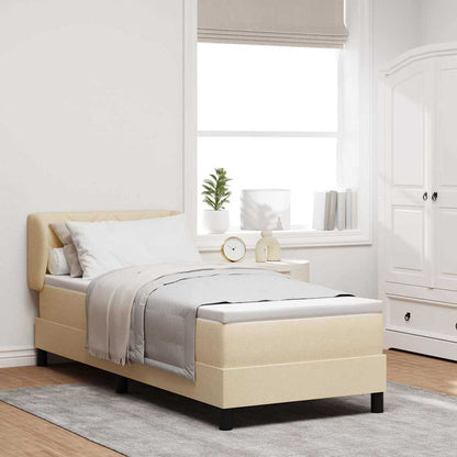 Boxmadras Med Topmadras Med Madras Creme 80 X 200 Cm Stof - Hovedbillede