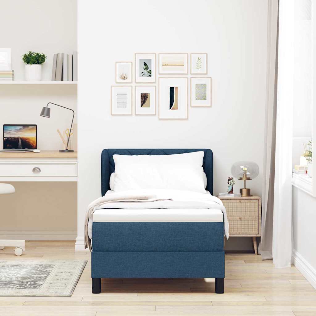 Box Spring Seng Med Hovedgærde Stof - Billede 3