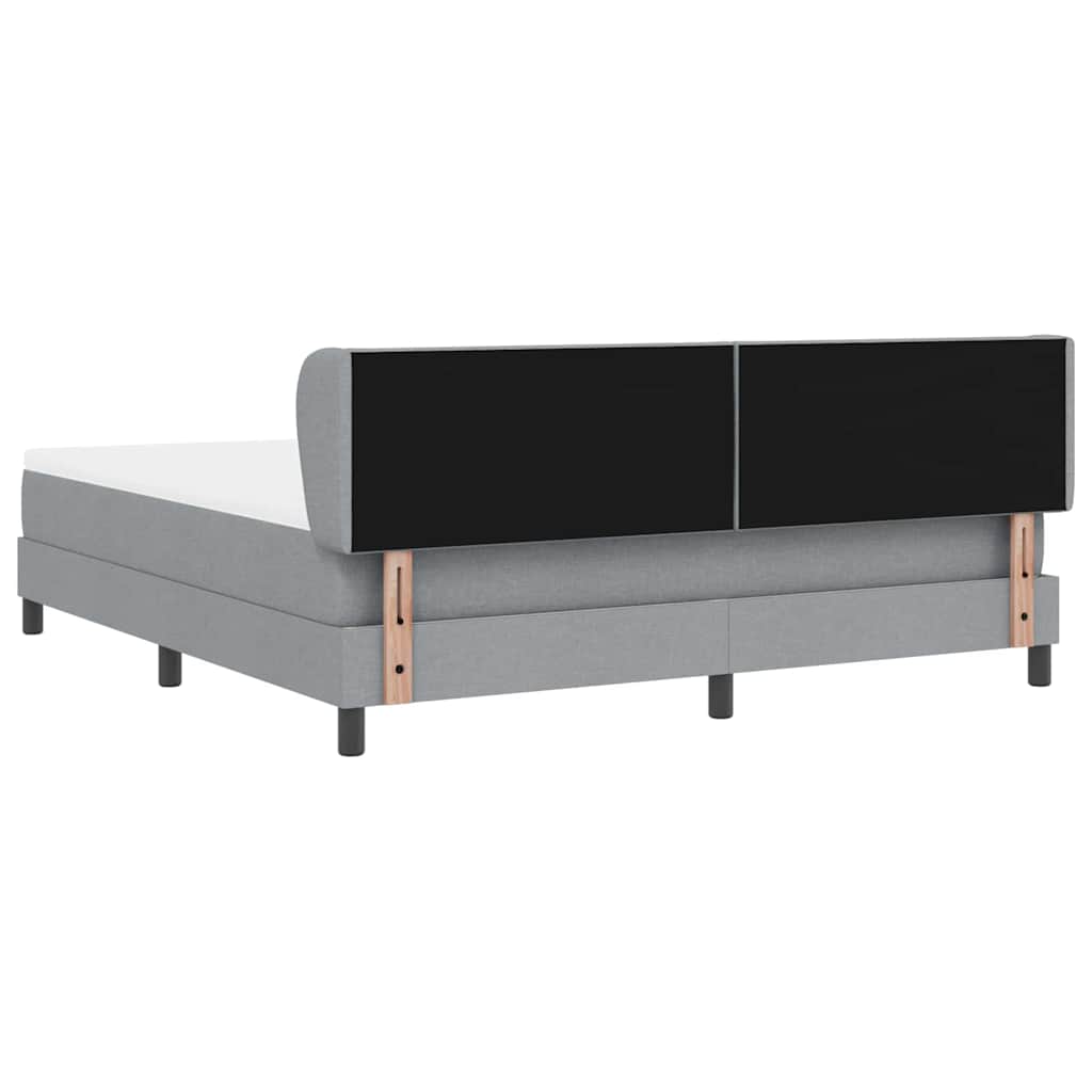 Boxmadras Med Topmadras Med Madras Lysegrå 180 X 200 Cm Stof - Billede 10