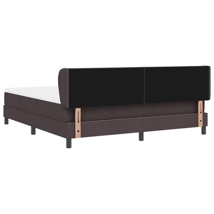 Boxmadras Med Topmadras Med Madras Mørkebrun 180 X 200 Cm Stof - Billede 9
