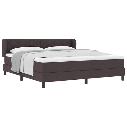 Boxmadras Med Topmadras Med Madras Mørkebrun 180 X 200 Cm Stof - Billede 3