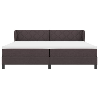 Boxmadras Med Topmadras Med Madras Mørkebrun 200 X 200 Cm Stof - Billede 8