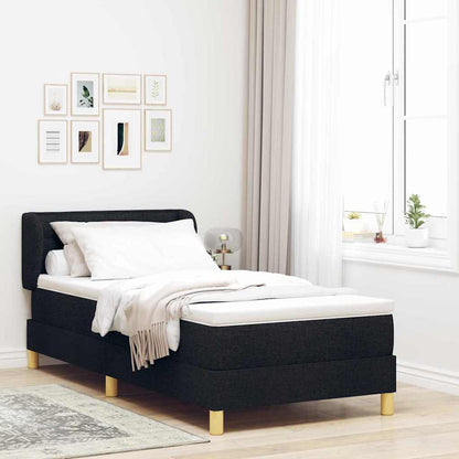 Box Spring Seng Med Madras Med Hovedgærde Stof - Hovedbillede