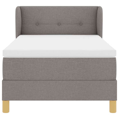 Boks Madrasseng Med Madras Creme 90x200 Cm Stof Gråbrun - Billede 7