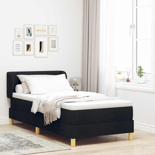 Boks Madrasseng Med Madras Creme 90x200 Cm Stof Med Madras Sort - Hovedbillede