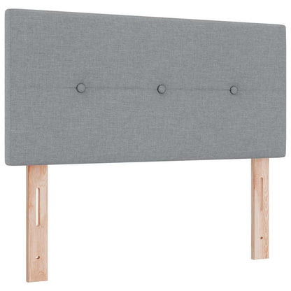 Boks Madrasseng Med Madras Creme 90x200 Cm Stof Lysegrå - Billede 6