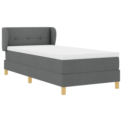Boks Madrasseng Med Madras Creme 90x200 Cm Stof Mørkegrå - Billede 7