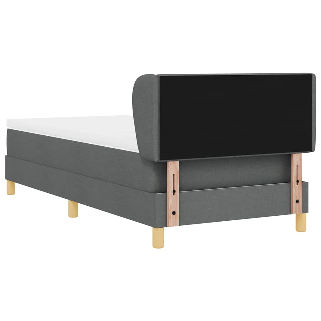 Boks Madrasseng Med Madras Creme 90x200 Cm Stof Mørkegrå - Billede 10