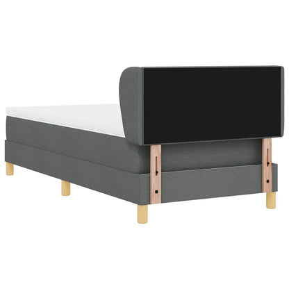 Boks Madrasseng Med Madras Creme 90x200 Cm Stof Mørkegrå - Billede 10