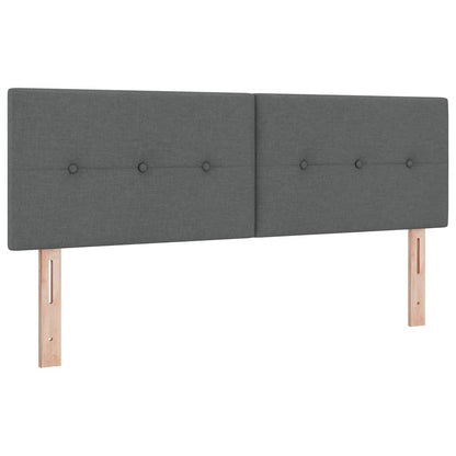 Boks Madrasseng Med Madras Creme 90x200 Cm Stof Mørkegrå - Billede 6