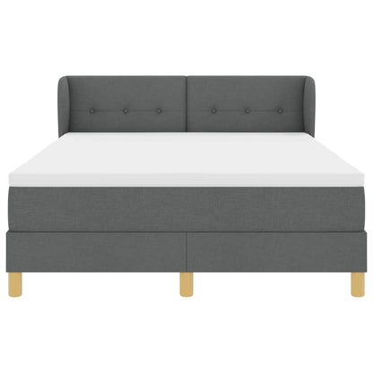 Boks Madrasseng Med Madras Creme 90x200 Cm Stof Mørkegrå - Billede 8