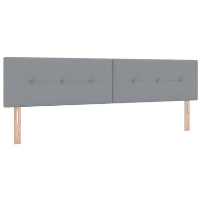 Boks Madrasseng Med Madras Creme 90x200 Cm Stof Lysegrå - Billede 6