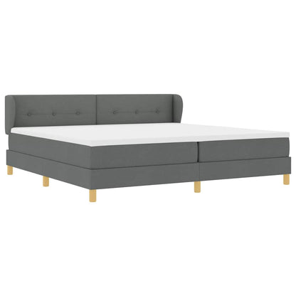 Boks Madrasseng Med Madras Creme 90x200 Cm Stof Mørkegrå - Billede 7