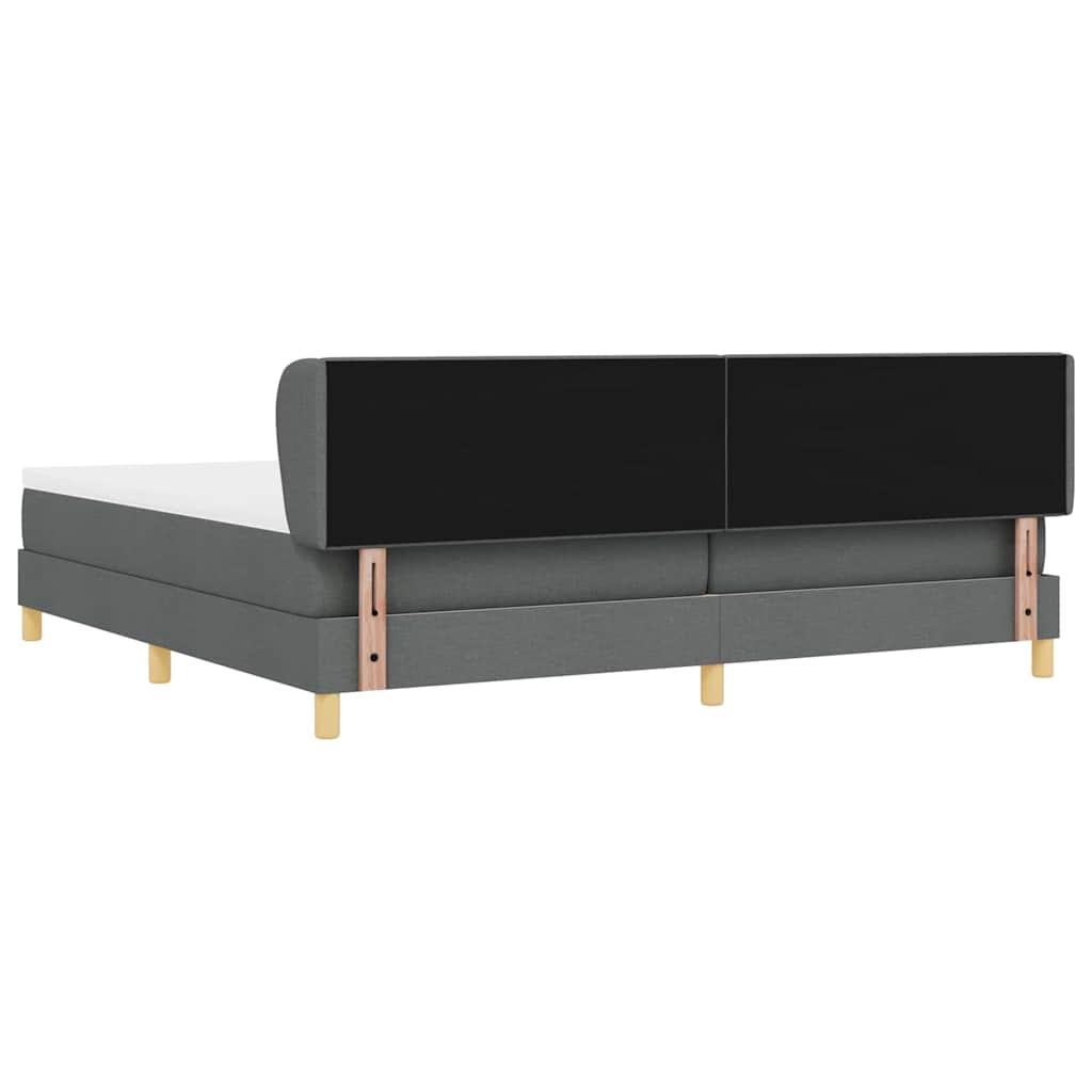 Boks Madrasseng Med Madras Creme 90x200 Cm Stof Mørkegrå - Billede 10