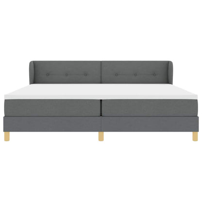 Boks Madrasseng Med Madras Creme 90x200 Cm Stof Mørkegrå - Billede 8
