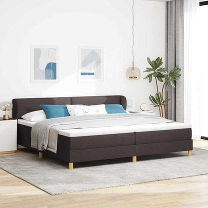 Boks Madrasseng Med Madras Creme 90x200 Cm Stof Mørkebrun - Hovedbillede