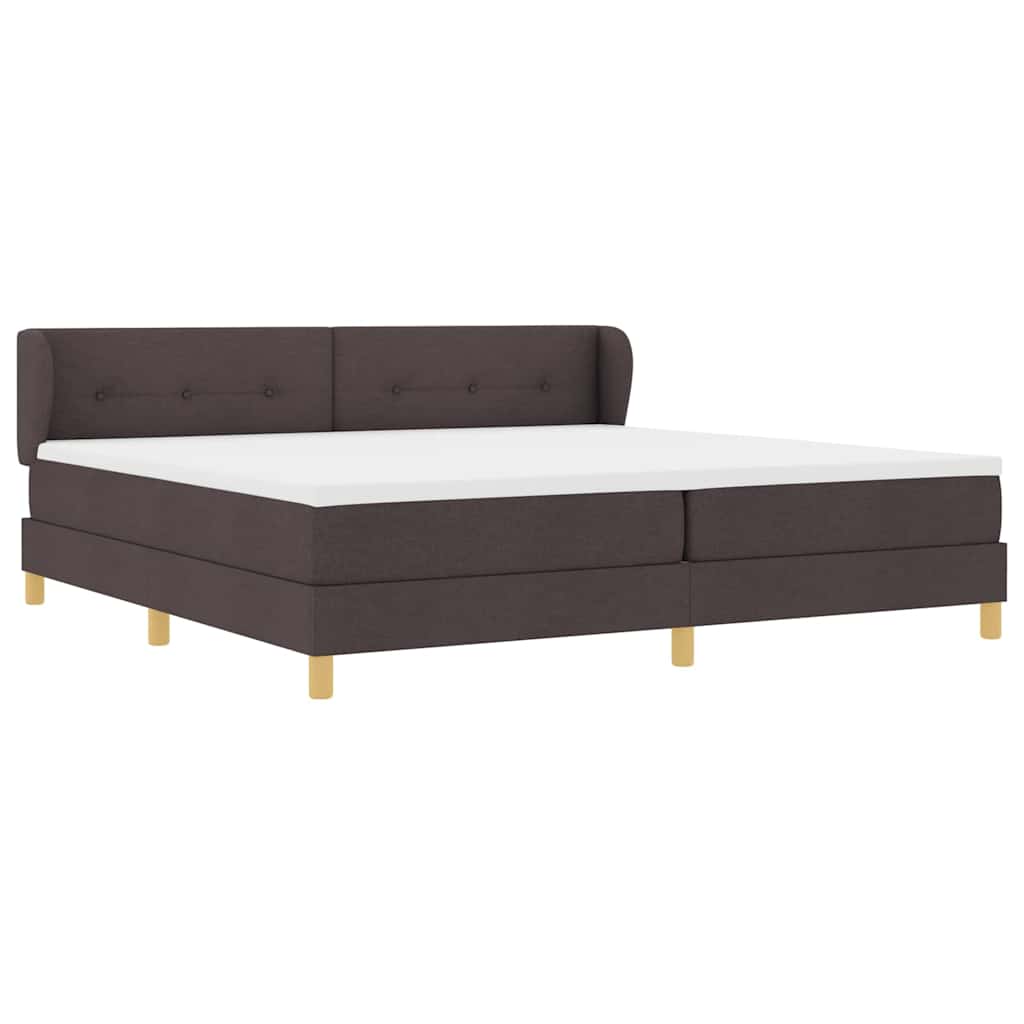 Boks Madrasseng Med Madras Creme 90x200 Cm Stof Mørkebrun - Billede 7