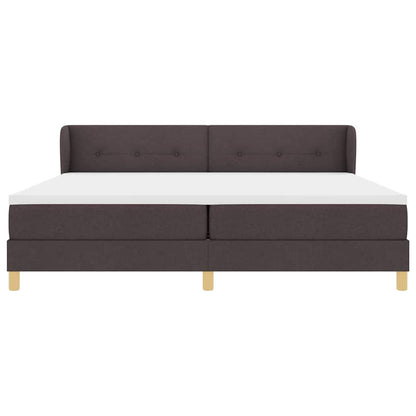 Boks Madrasseng Med Madras Creme 90x200 Cm Stof Mørkebrun - Billede 8