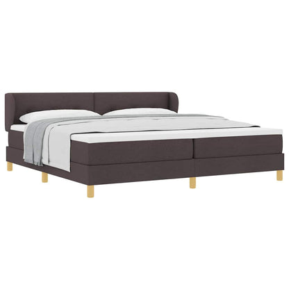 Boks Madrasseng Med Madras Creme 90x200 Cm Stof Mørkebrun - Billede 3