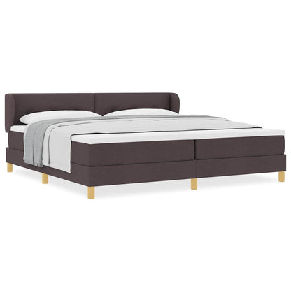 Boks Madrasseng Med Madras Creme 90x200 Cm Stof Mørkebrun - Billede 4