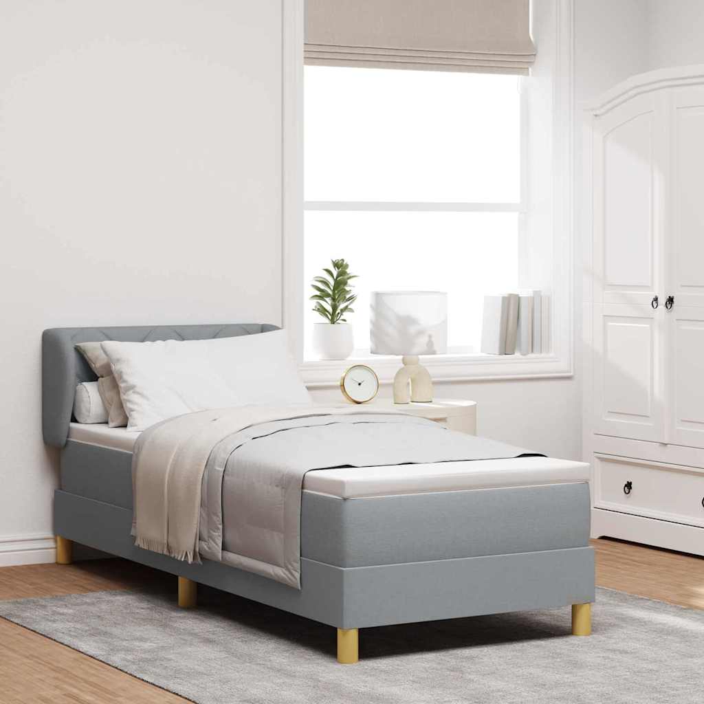 Box Spring Seng Med Hovedgærde Stof - Variant 3340241