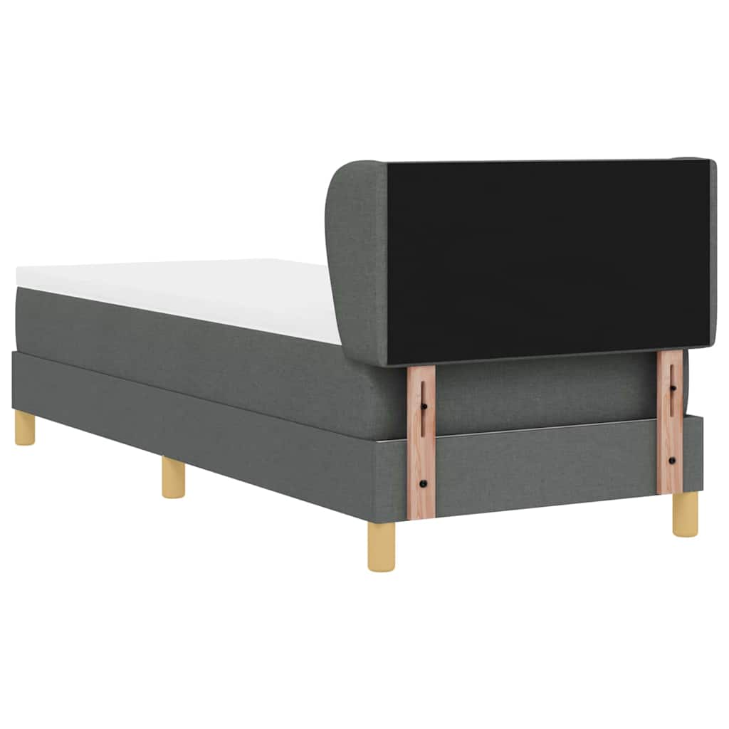 Boks Madrasseng Med Madras Creme 90x200 Cm Stof Mørkegrå - Billede 10