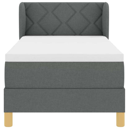 Boks Madrasseng Med Madras Creme 90x200 Cm Stof Mørkegrå - Billede 8