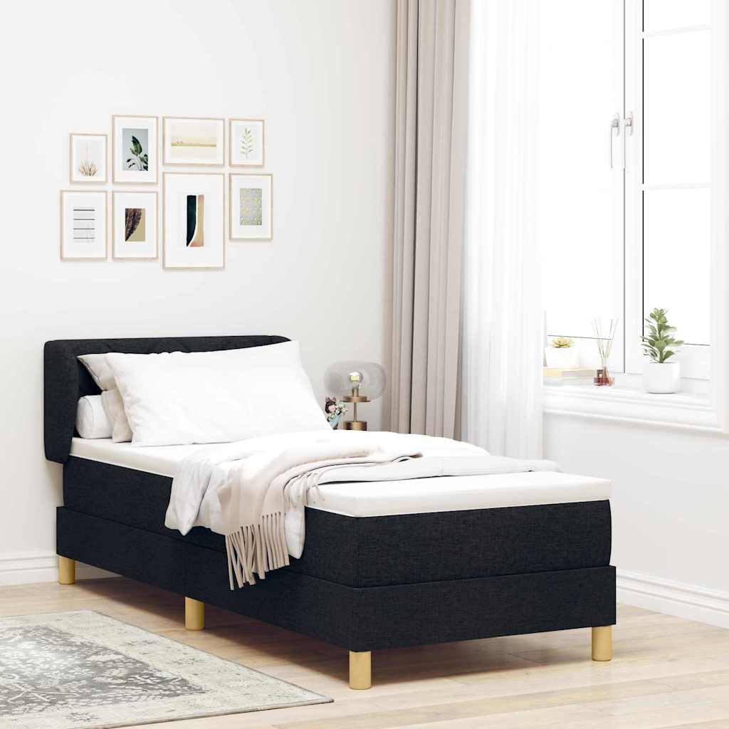 Boks Madrasseng Med Madras Creme 90x200 Cm Stof Med Madras Sort - Hovedbillede