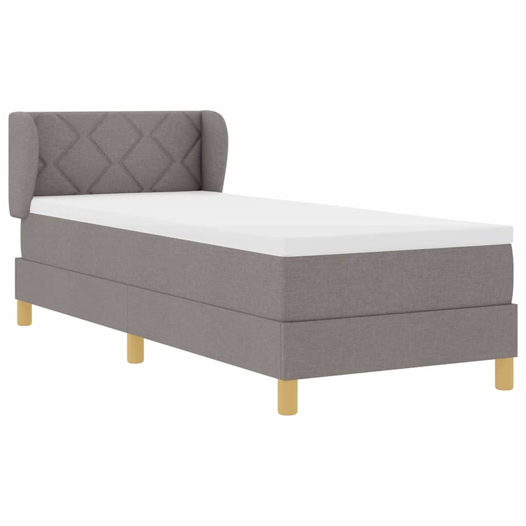 Boks Madrasseng Med Madras Creme 90x200 Cm Stof Gråbrun - Billede 7