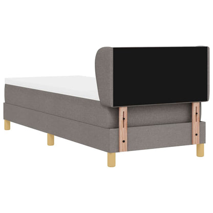Boks Madrasseng Med Madras Creme 90x200 Cm Stof Gråbrun - Billede 10