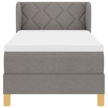 Boks Madrasseng Med Madras Creme 90x200 Cm Stof Gråbrun - Billede 8
