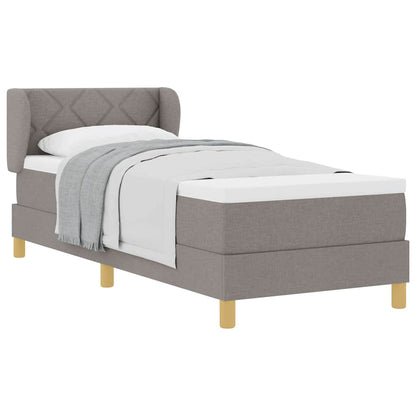 Boks Madrasseng Med Madras Creme 90x200 Cm Stof Gråbrun - Billede 3