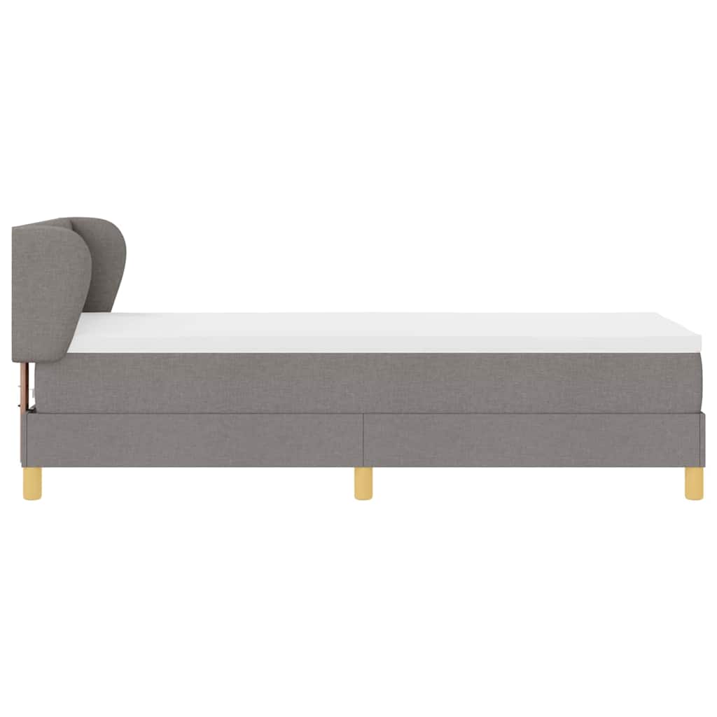 Boks Madrasseng Med Madras Creme 90x200 Cm Stof Gråbrun - Billede 9