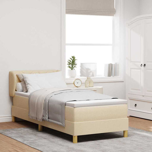 Boks Madrasseng Med Madras Creme 90x200 Cm Stof Creme - Hovedbillede