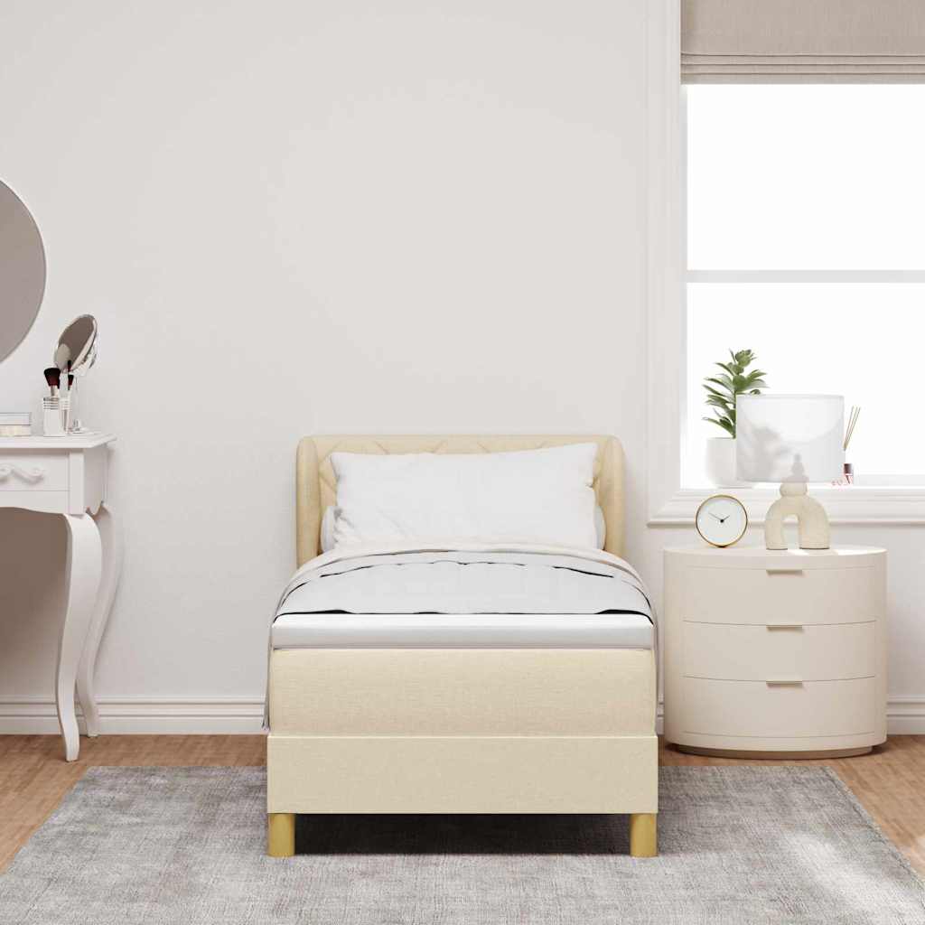 Boks Madrasseng Med Madras Creme 90x200 Cm Stof Creme - Billede 5