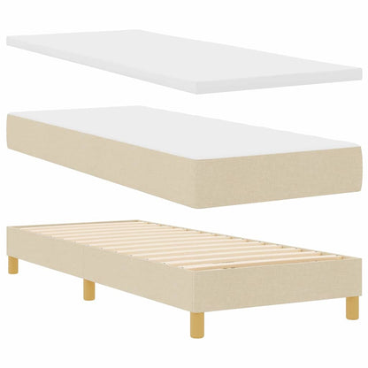 Boks Madrasseng Med Madras Creme 90x200 Cm Stof Creme - Billede 2