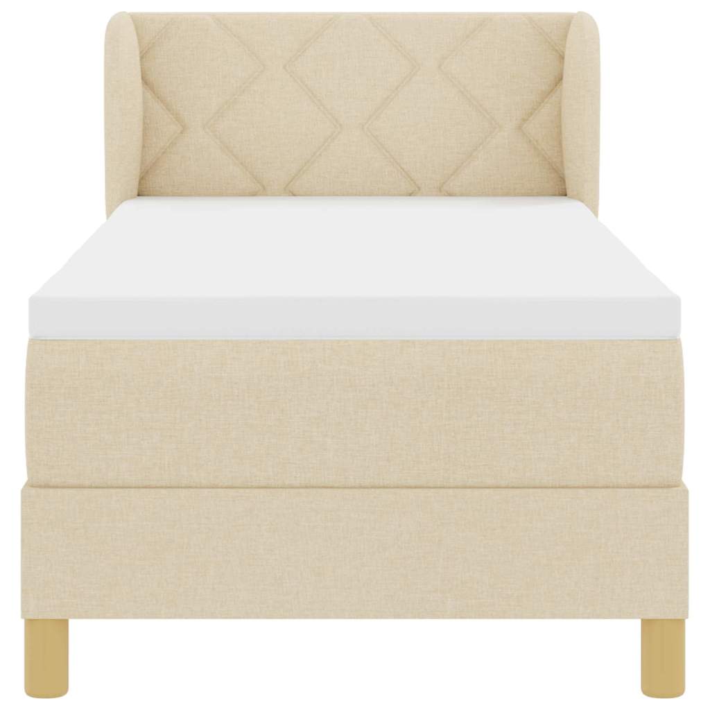 Boks Madrasseng Med Madras Creme 90x200 Cm Stof Creme - Billede 8