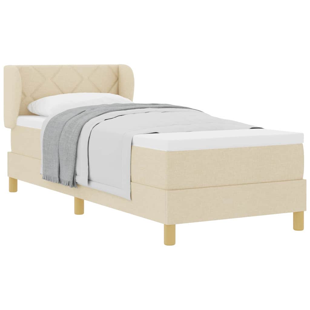 Boks Madrasseng Med Madras Creme 90x200 Cm Stof Creme - Billede 3