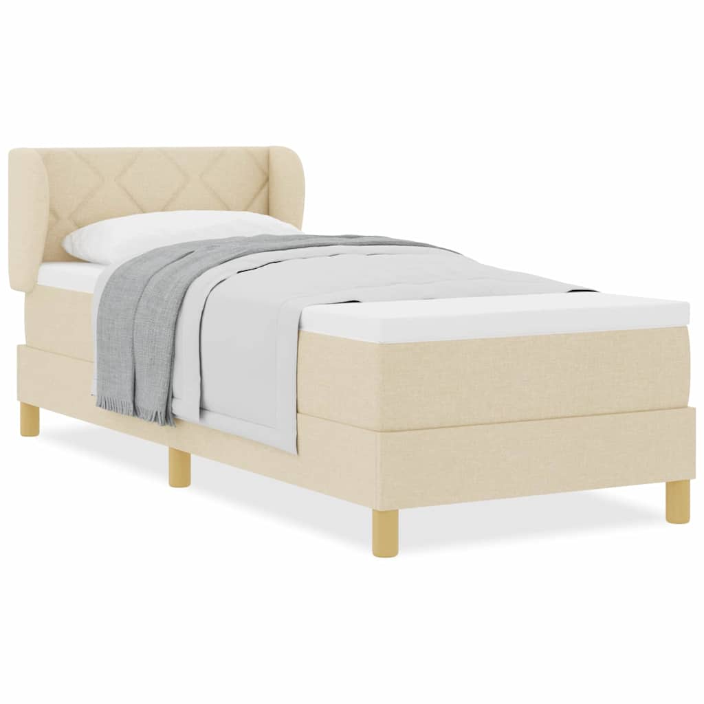 Boks Madrasseng Med Madras Creme 90x200 Cm Stof Creme - Billede 4