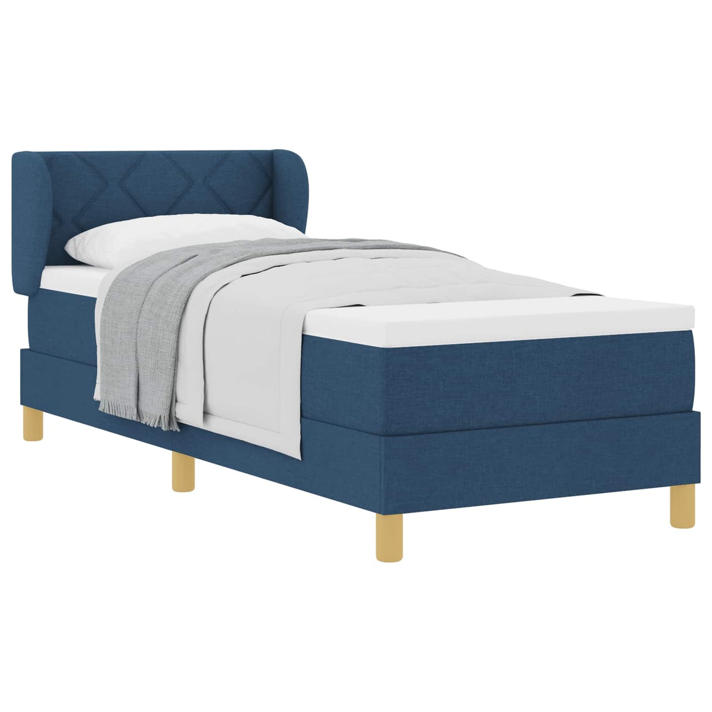Box Spring Seng Med Hovedgærde Stof - Billede 2