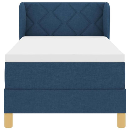 Boks Madrasseng Med Madras Creme 90x200 Cm Stof Blå 80 X 200 Cm - Billede 8