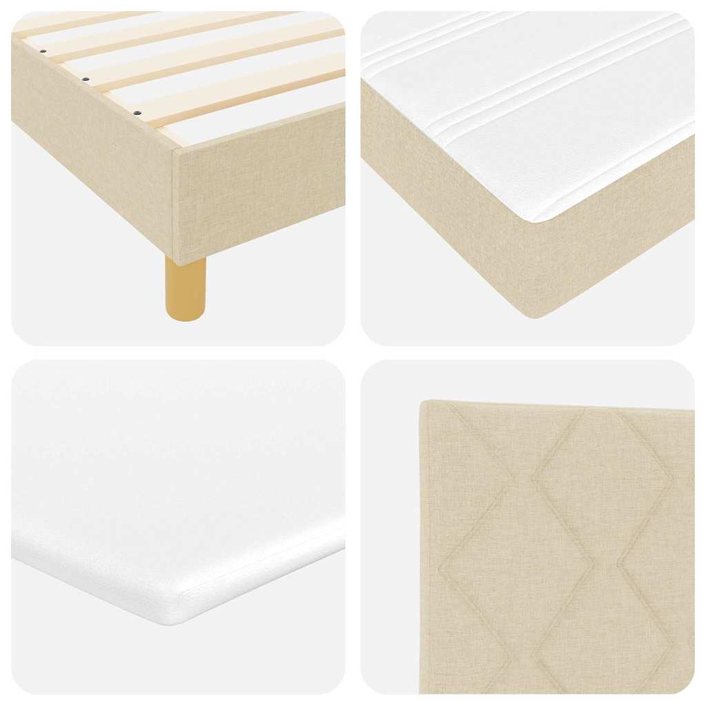 Boks Madrasseng Med Madras Creme 90x200 Cm Stof Creme - Billede 11