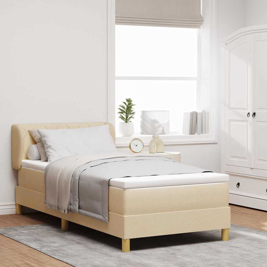 Boks Madrasseng Med Madras Creme 90x200 Cm Stof Creme - Hovedbillede