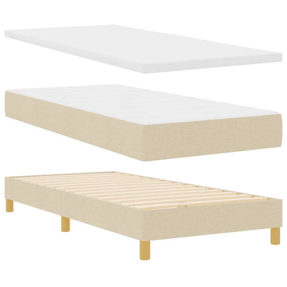 Boks Madrasseng Med Madras Creme 90x200 Cm Stof Creme - Billede 2
