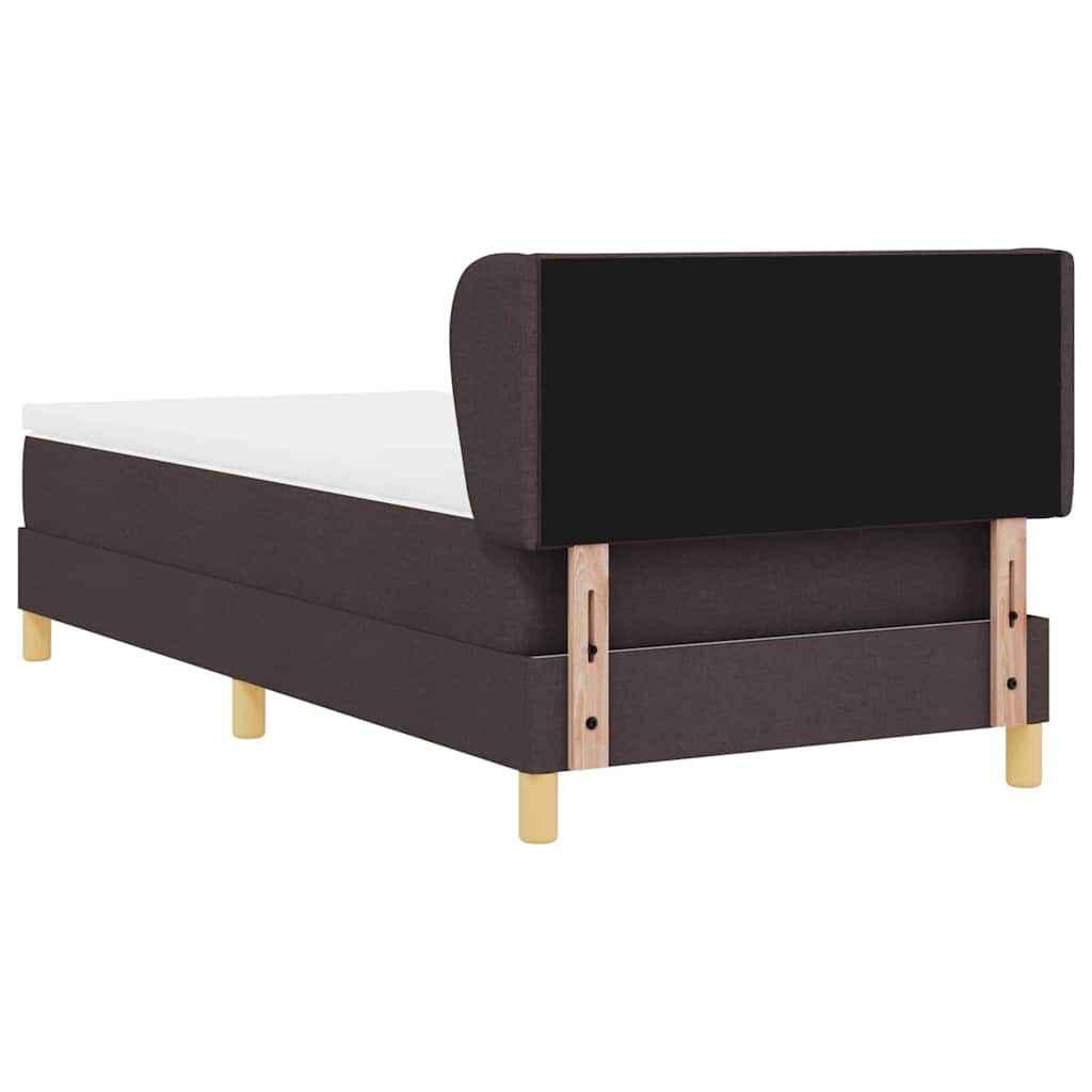 Boks Madrasseng Med Madras Creme 90x200 Cm Stof Mørkebrun - Billede 10