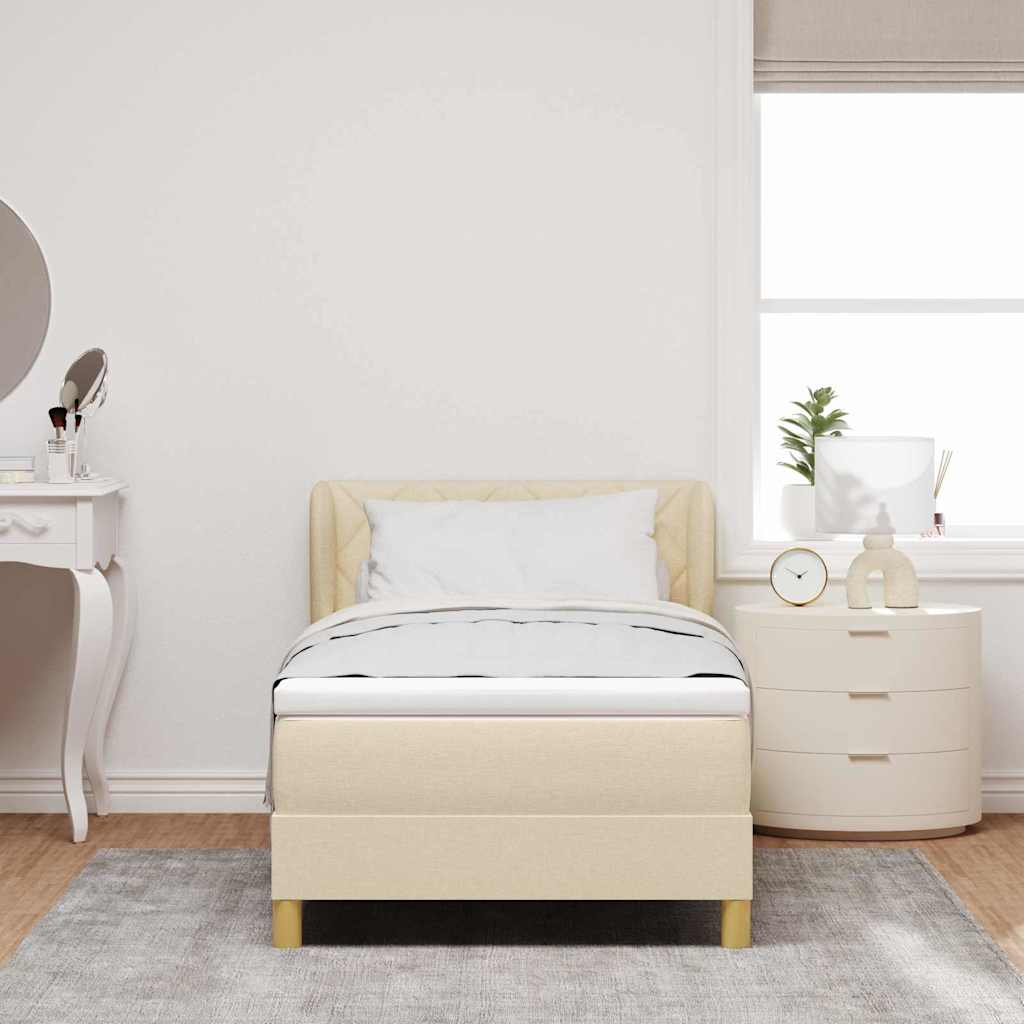Boks Madrasseng Med Madras Creme 90x200 Cm Stof Creme - Billede 5