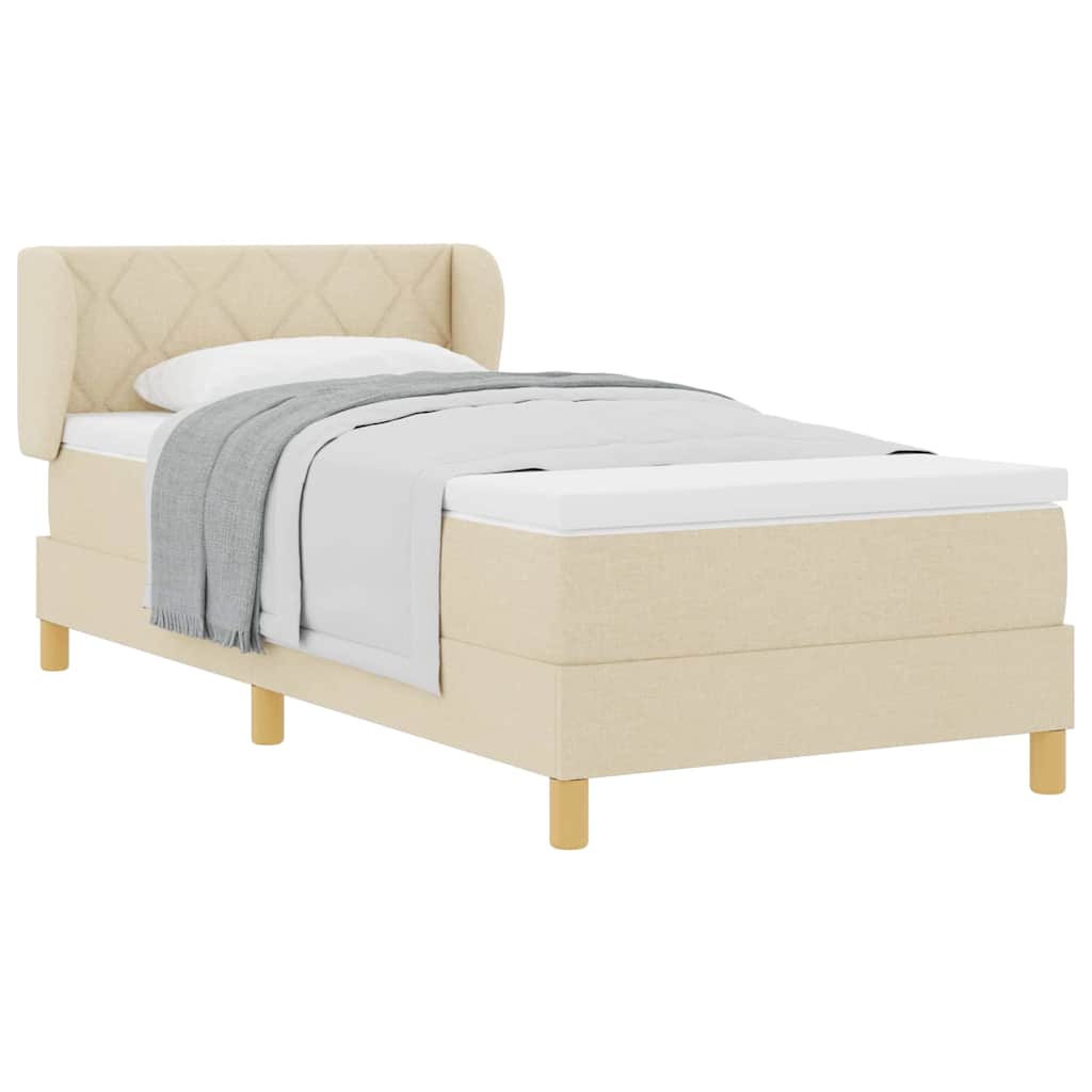 Boks Madrasseng Med Madras Creme 90x200 Cm Stof Creme - Billede 3